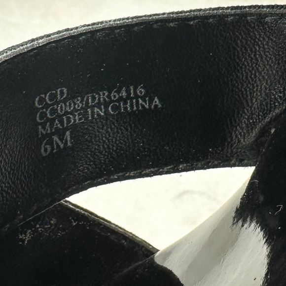 Charles by Charles David Farther Black Platform Wedge Sandals, Sz 6 - Picture 10 of 16